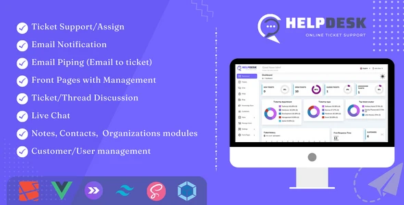 Ticket System – Laravel HelpDesk Pro with Email to Ticket Support